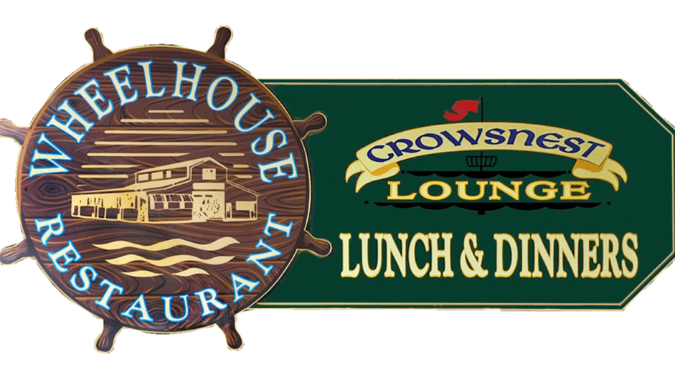 A restaurant sign with 